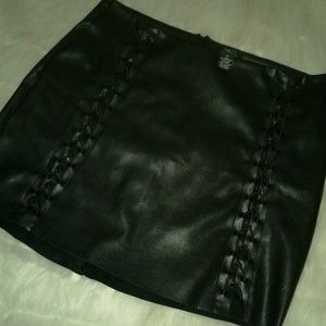 Rue21 Double Lace Black Skirt With Zipper